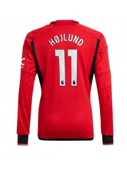 Moški Nogometna dresi replika Manchester United Rasmus Hojlund #11 Domači 2023-24 Dolgi rokav
